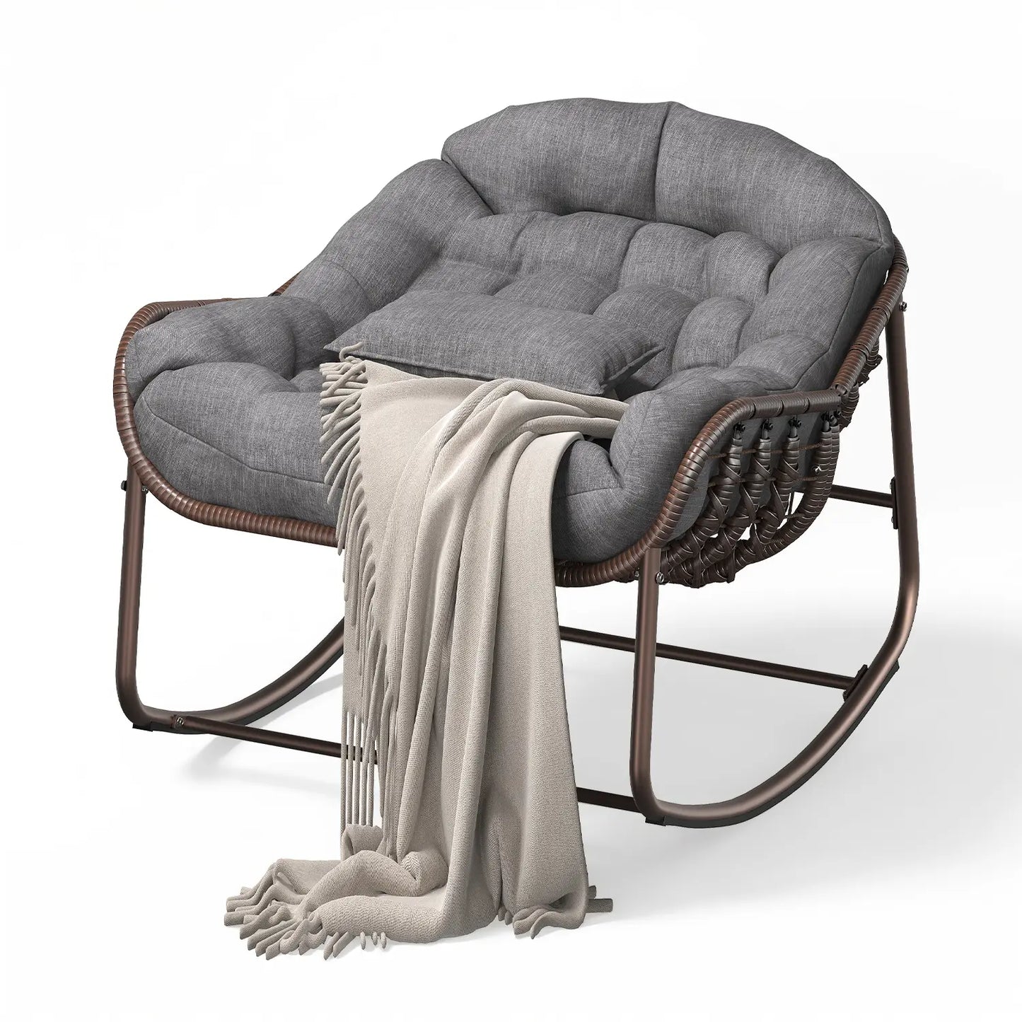 Kirai Oversized Rocking Papasan Egg Chair