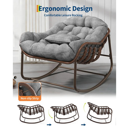 Kirai Oversized Rocking Papasan Egg Chair