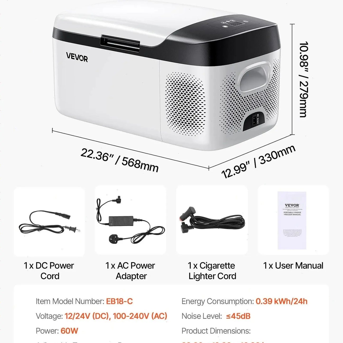 Kirai Car Refrigerator, 12 Volt Car Refrigerator Fridge
