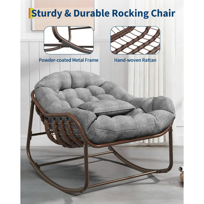 Kirai Oversized Rocking Papasan Egg Chair